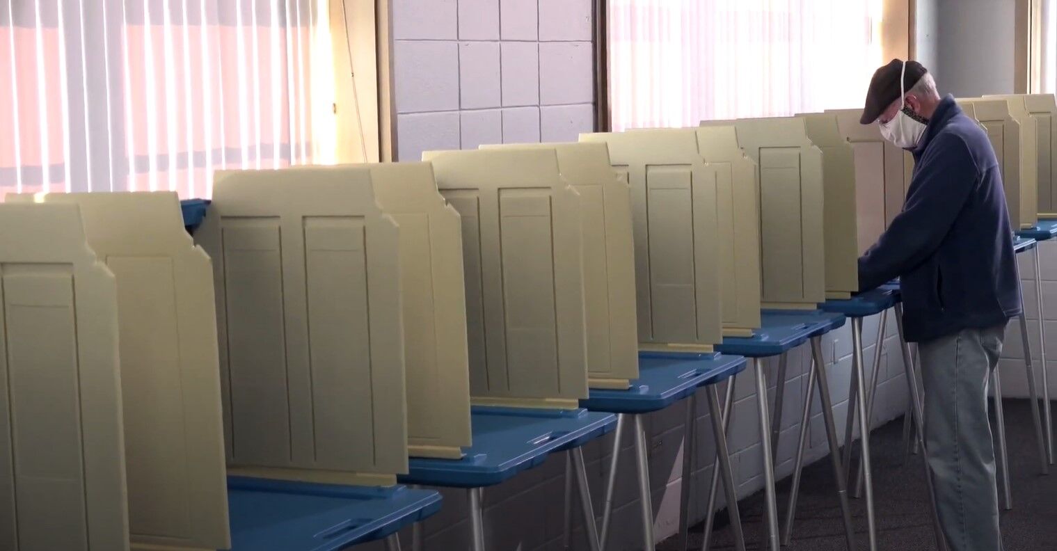 socially distanced voting